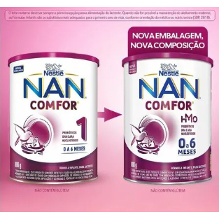 Fórmula Infantil Nan 1 Comfor Hmo De 0 A 6 Meses 800G