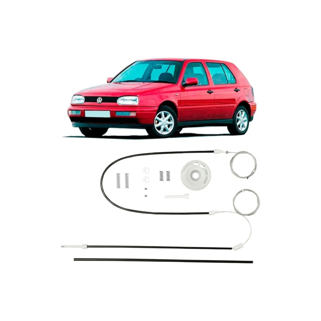 Kit Reparo Cabo de Aço Máquina Vidro Elétrico Dianteiro Golf Antigo 94 1997