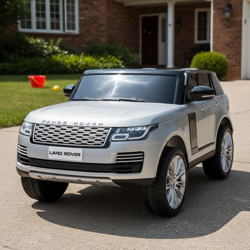 Mini Carro Elétrico Infantil Land Rover 12v Mp5 Prata Cor Prateado Voltagem Do Carregador 110v/220v