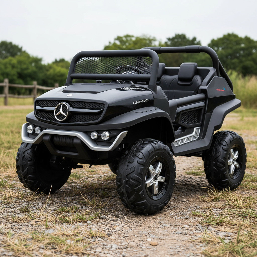 Carrinho Elétrico Infantil Importway Mercedes Benz Unimog Cor Preto Voltagem Do Carregador 110v/220v Roda Eva