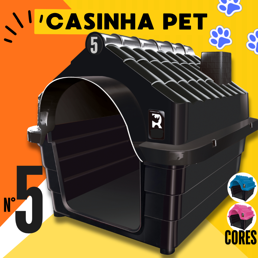 Casa Casinha Cachorro Plástica Desmontável e Lavável N5 em Oferta na Shopee