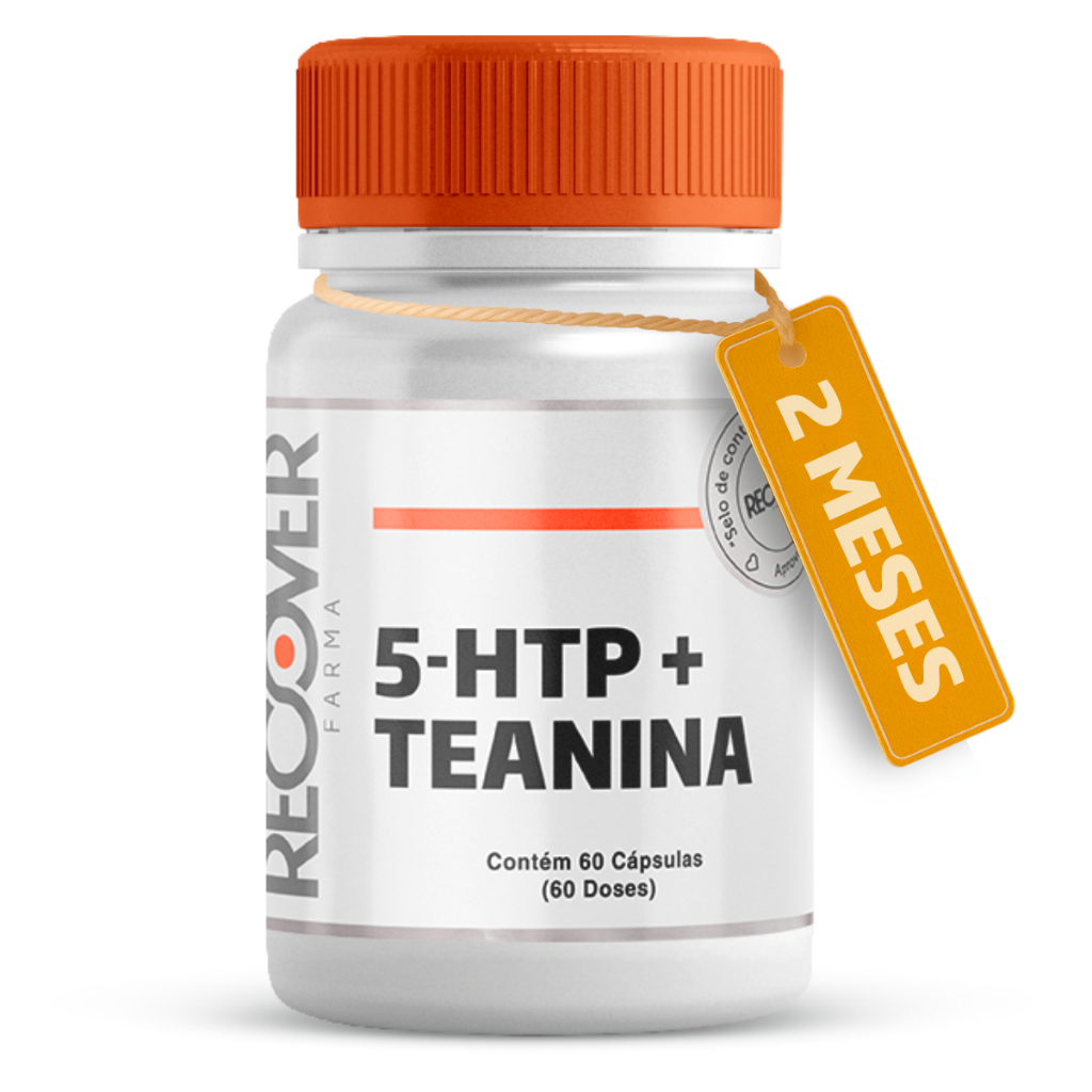 5-HTP + Teanina - 60 cápsulas (60 doses) - Recover Farma em Oferta na Shopee