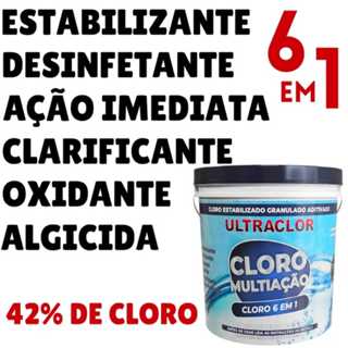 Cloro Multiação Eficiente 6 Em 1 Granulado Piscina 10kg Ultraclor Atacado em Oferta na Shopee