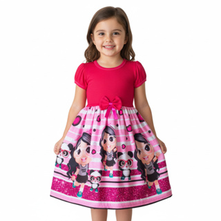 Vestido  infantil temático da Luluca em Oferta na Shopee