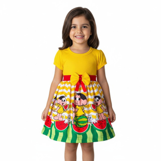 Vestido infantil temático da Magali em Oferta na Shopee