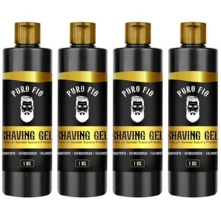 Kit 4 Shaving Gel Puro Fio 1kg Profissional - Barba Suave Sem Irritações - Envio Imediato em Oferta na Shopee