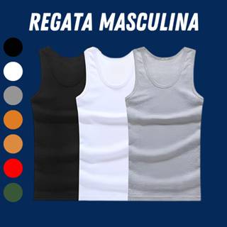 Regata Canelada Ribana Americana Básica em Oferta na Shopee