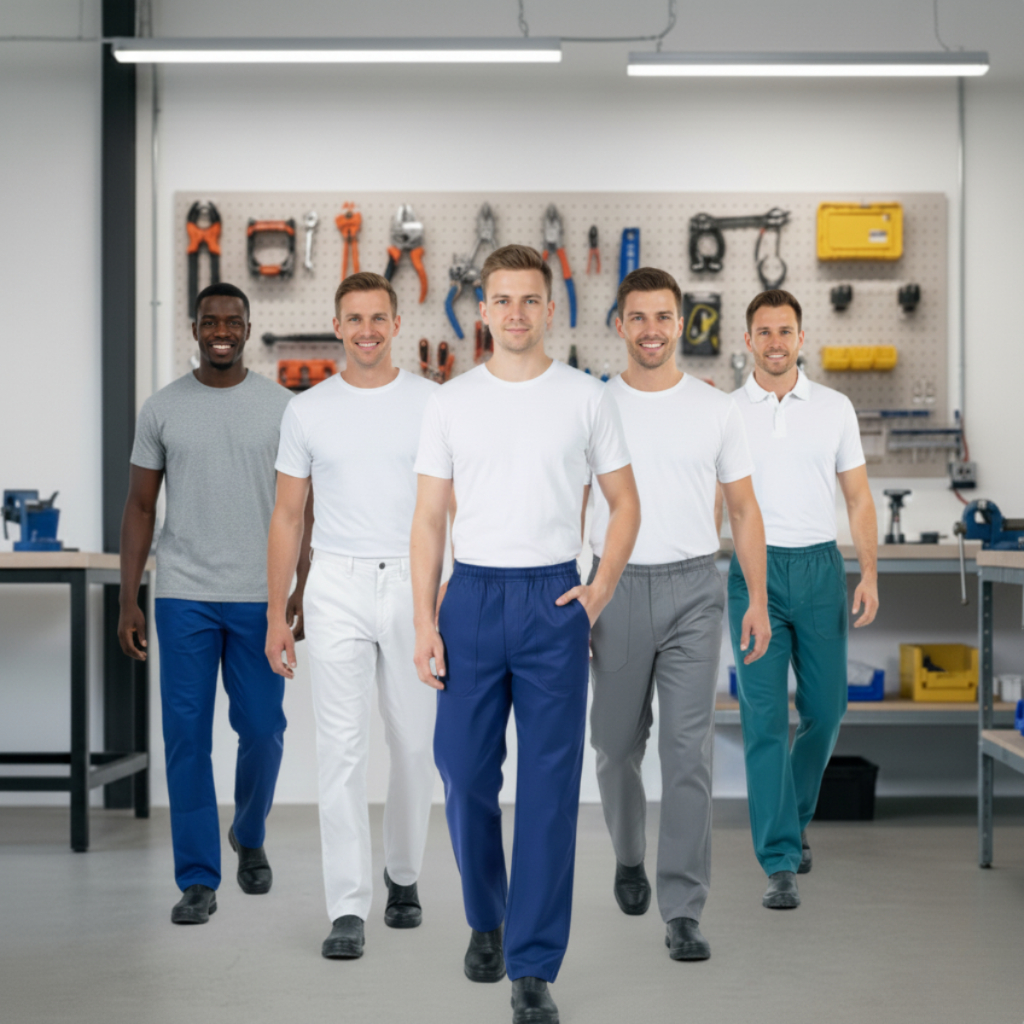 Calça de Brim Elástico total Pesado Super Resistente Trabalho Obra Indústria Serviços Mecanicos