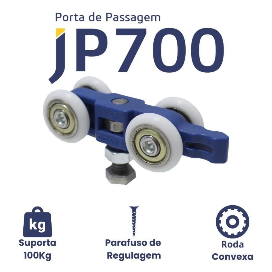 JP700 - Kit Suporte P/ Porta De Correr Suspensa Até 100kg - Joelini