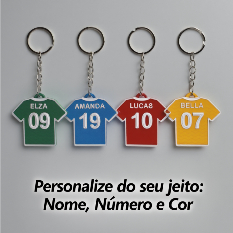 Chaveiros Personalizado Na Impressão 3D PLA Camisa De Time Com Nome Número Presentes Criativo
