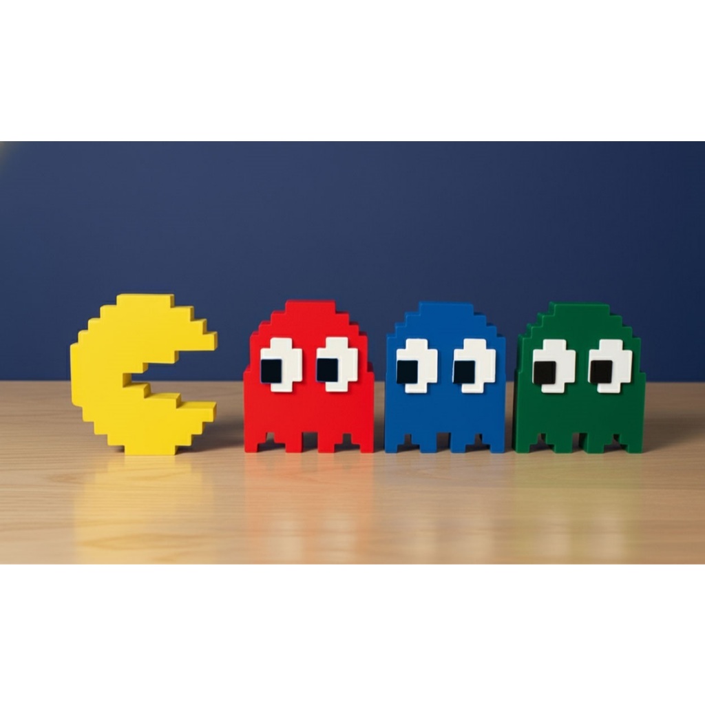 Kit Pac-Man | Decoração Geek | Nostalgia | Gamer Retrô Anos 80 | Clássico
