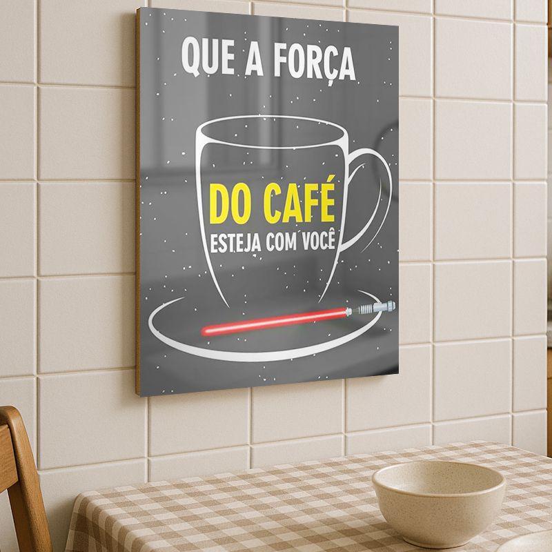 Placa Decorativa Quadro Café Star Wars, Cozinha, Casa, Decoração, quadro presente