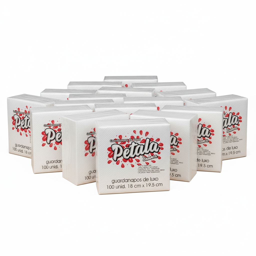 Guardanapo de Papel 600un/2100un 18x19,5 Branco Folha Simples - Pétala
