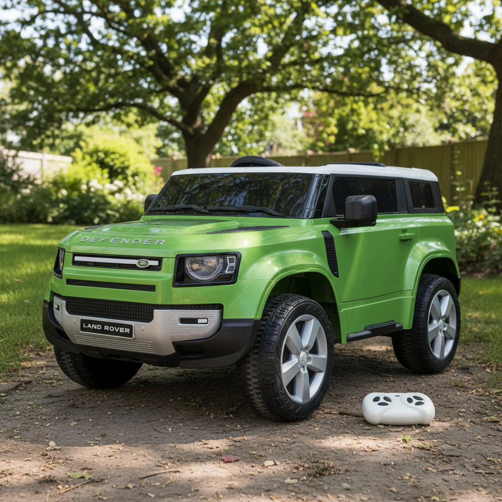Mini Carro Elétrico Infantil Land Rover Defender 12v Verde 110v/220v