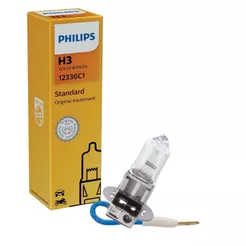 LAMPADA HALÓGENA ORIGINAL PHILIPS STANDARD FAROL ALTO E BAIXO H3 12V 55W REPOSIÇÃO