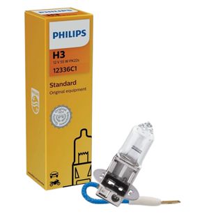 LAMPADA HALÓGENA ORIGINAL PHILIPS STANDARD FAROL ALTO E BAIXO H3 12V 55W REPOSIÇÃO em Oferta na Shopee