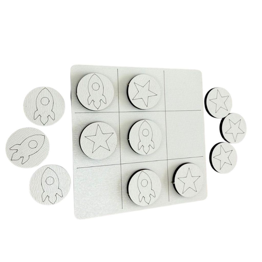 kit 10/20/30 Unidades Jogos da Velha Astronauta Foguete Estrela Espaço Lembrancinha MDF Tabuleiro em Oferta na Shopee