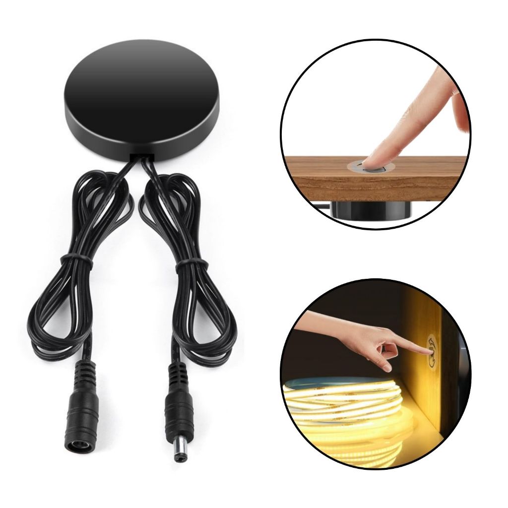 Sensor de Toque Interruptor Touch Fita Led 12V/24V com Dimmer Iluminação Móveis Planejados Etc