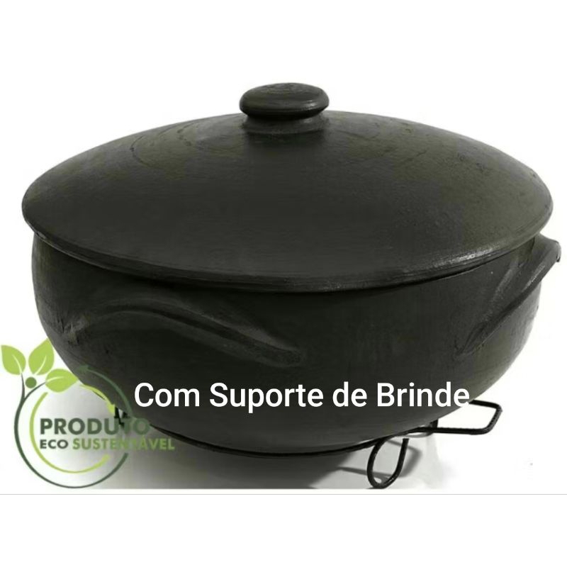 Panela Barro Capixaba N7 e Suporte Brinde