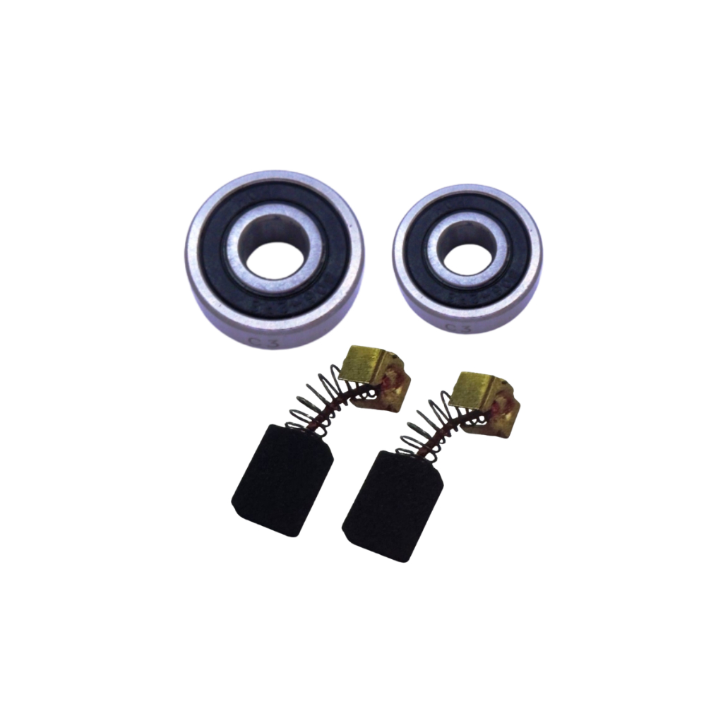 Kit MT811 MHP150 Rolamentos do Induzido e Escova de Carvão Makita Maktec MHP131 608+627