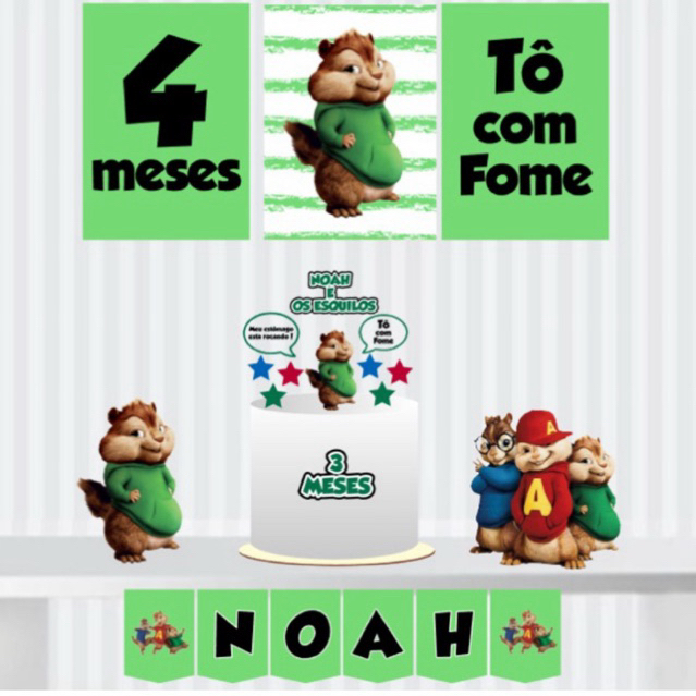 Kit festa- Alvin e os esquilos- Alvin e os esquilos  - FAZEMOS QUALQUER TEMA- PEGUE E MONTE
