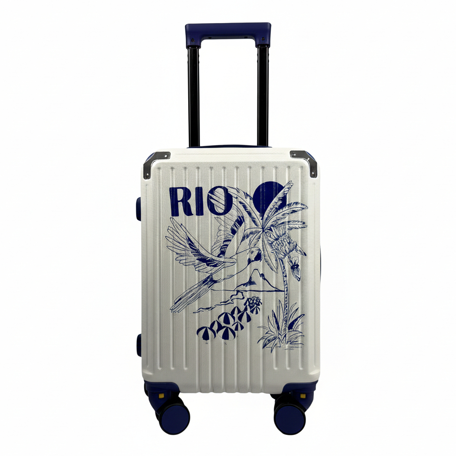 Mala Bordo Viagem Personalizada Infantil Adulto | Padrão Anac Cadeado TSA Rodas Giratória Usb