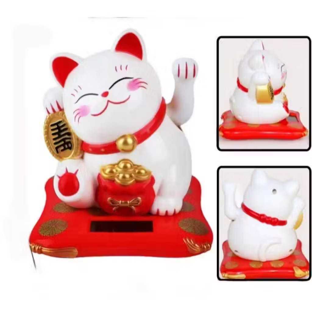 Gato Da Fortuna Chinês Mão Acenando A Riqueza Ornamento Do Sorte Braço Para Decoração Home Office em Oferta na Shopee