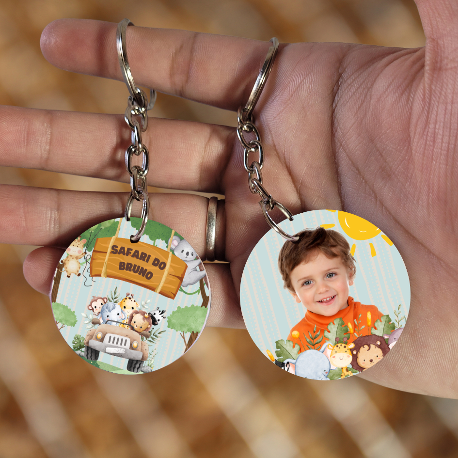 Chaveiro Lembrancinha em Acrilico Para Aniversário personalizado com a sua Arte ou Foto Frente e Verso