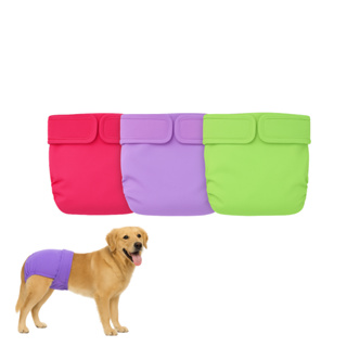 Kit 3 Fraldas Higiênicas Reutilizável Cachorro Fêmea  Duráveis Laváveis Cores Sólidas Petting Is Caring em Oferta na Shopee