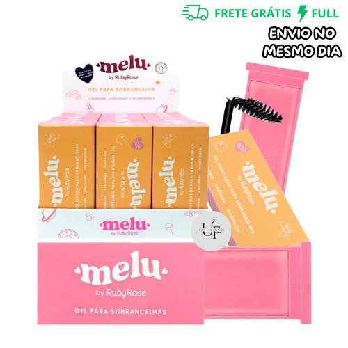 BOX C/ 24 E C/12 UNIDADES DO GEL MODELADOR PARA SOBRANCELHAS MELU RUBY ROSE HB-F518 em Oferta na Shopee