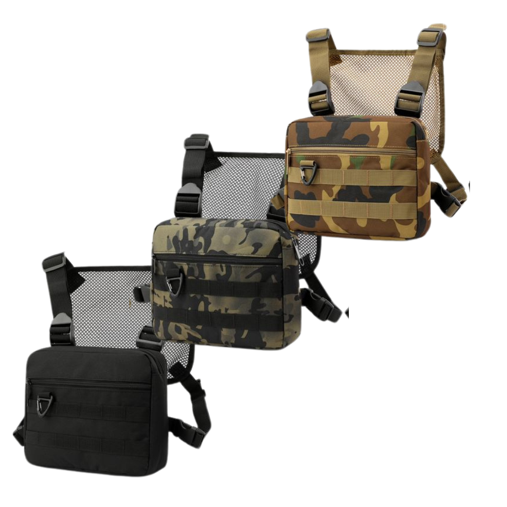 Bolsa Peito Mochila Frontal Motoboy Ombro Masculino Feminino Pochete Delivery Ajustável Estilo Colete