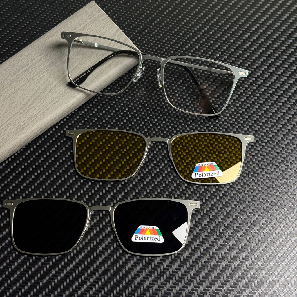 Armações De Óculos Masculino Clipon 8003s 3 Em 1 Polarizadas Com Primavera Metal Magnetic Eyewear em Oferta na Shopee