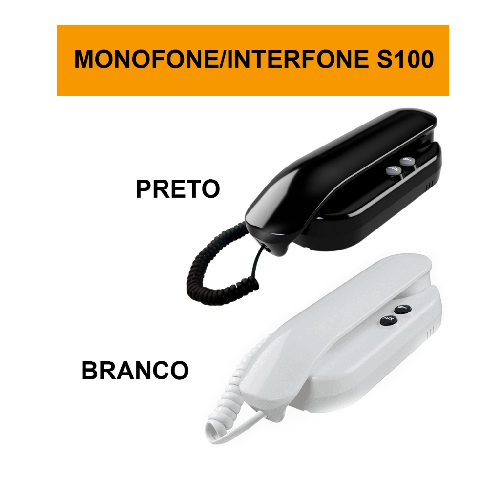 Monofone/Interfone AGL S100 com 2 Botões para Acionamento