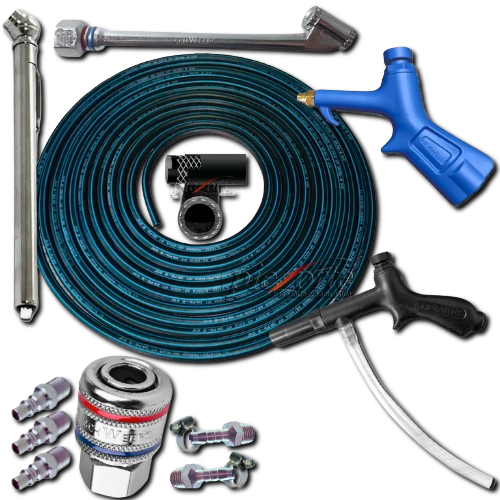 Kit Mangueira P/ Compressor Ar 10m C/ Bico Encher Pneu Hdf1