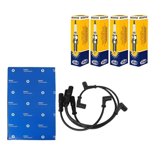 Kit Cabo E Vela De Ignição Original Delphi Marelli Ford Fiesta Focus Ka Courier Ecosport