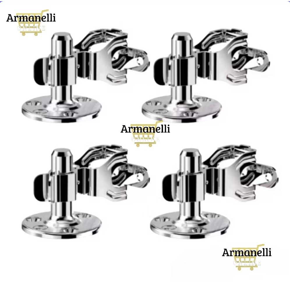 Kit 4 Prendedor Trava Porta Piso/Parede Soprano Cromado em Oferta na Shopee