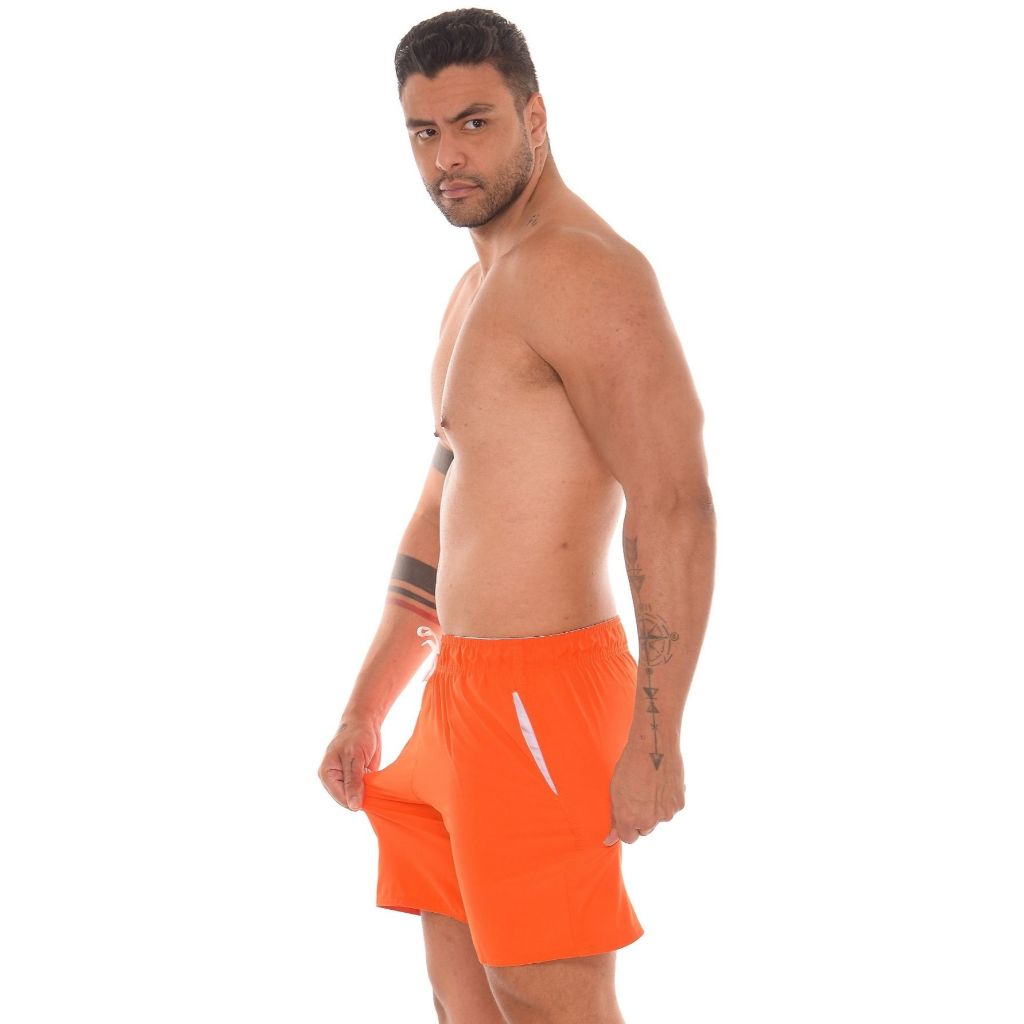 Short Bermuda Masculino Mauricinho Tactel Com Elastano Praia Verão