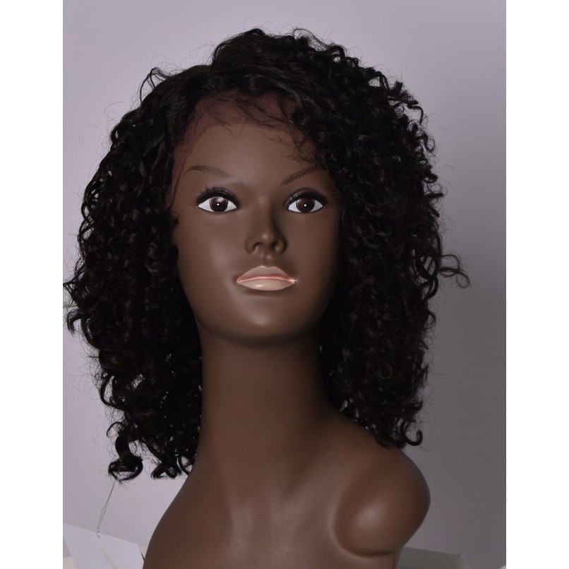 Princesa com cachos de renda frontal - lisa - algodão orgânico-RAPUNZEL WIG