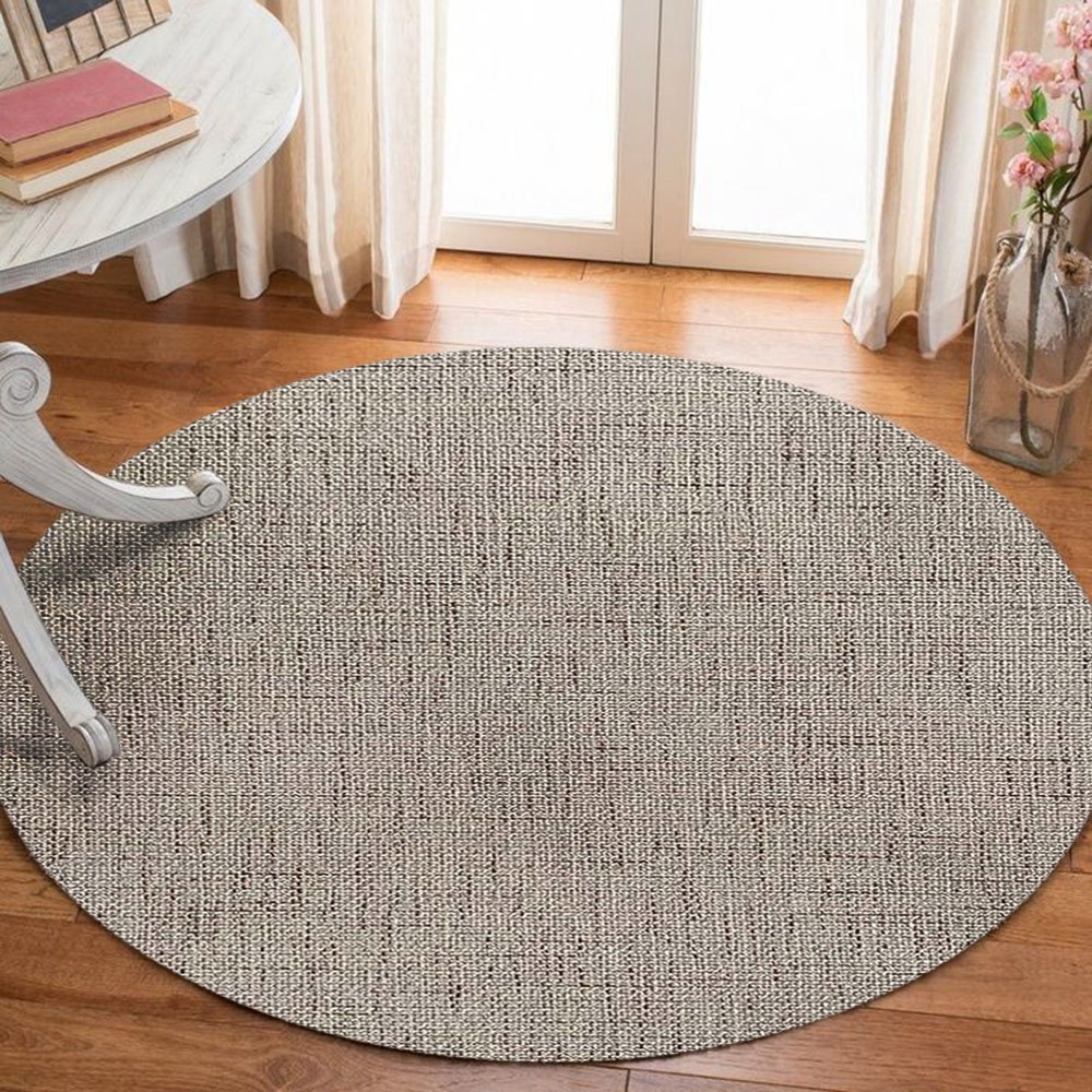 Tapete Redondo Sisal Sintético Natural Ø137cm Antiderrapante