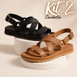 Kit 2 Pares Sandália Papete Feminina Birken Anatômica Leve - Dunas em Oferta na Shopee
