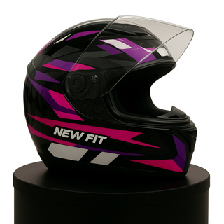 Capacete Moto Ebf New Fit Control Fechado Com Narigueira Preto/Rosa em Oferta na Shopee