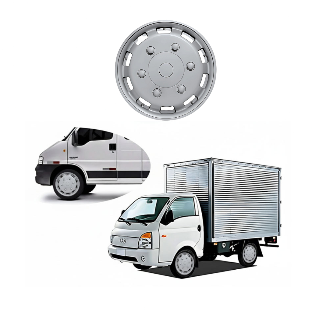 Calota Roda Aro 15 Vans Prata Ducato Master Sprinter Iveco DAILY HR TRANSIT