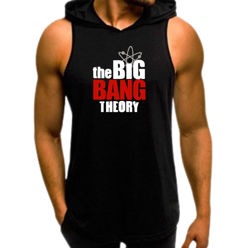 Regata Capuz Masculina Série The Big Bang Theory Comédia Camiseta Longline
