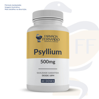 Psyllium 500mg 60 doses - 100% Natural em Oferta na Shopee
