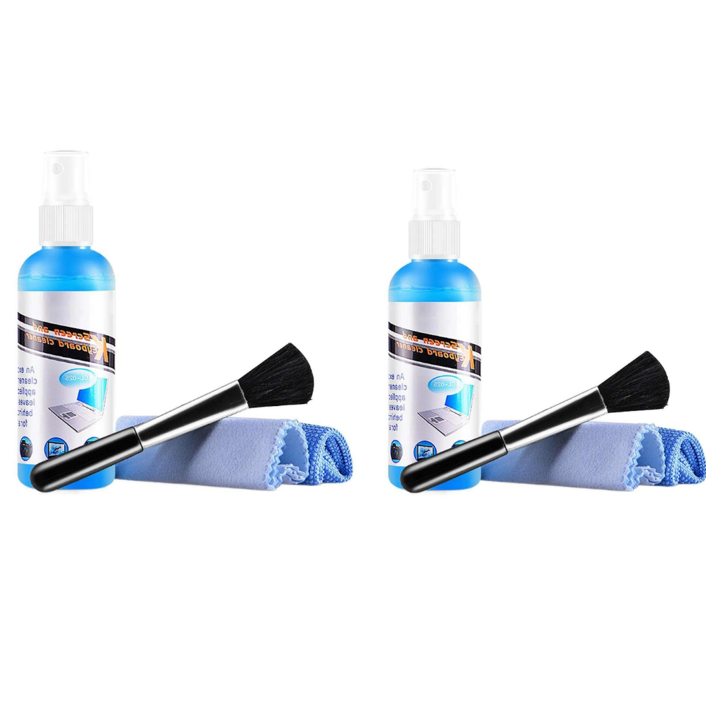 Liquido Limpa Tela Monitor Notebook 100 ml + Pano KIT 2 pçs