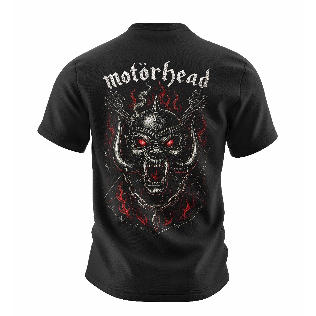 Camiseta Banda Motörhead Algodão Premium em Oferta na Shopee