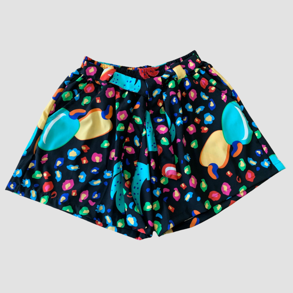 Shorts Feminino em Viscose Tecido Plano Plus Size