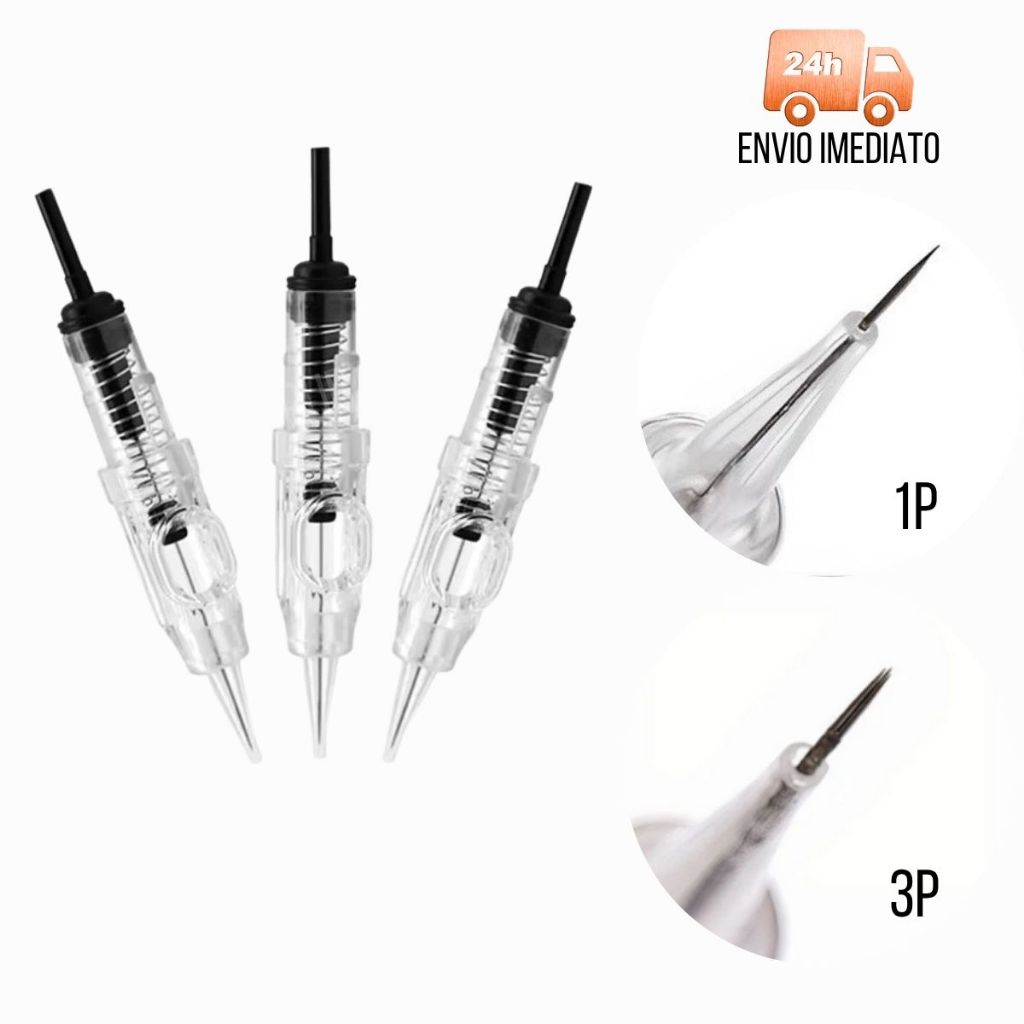 Agulha Easy Click Micropigmentação Dermográfo 0.30mm Encaixe Universal 1P / 3P Envio Rápido