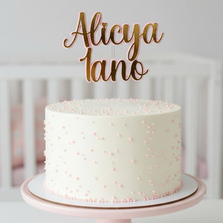 Topo de bolo personalizado - Nome + idade