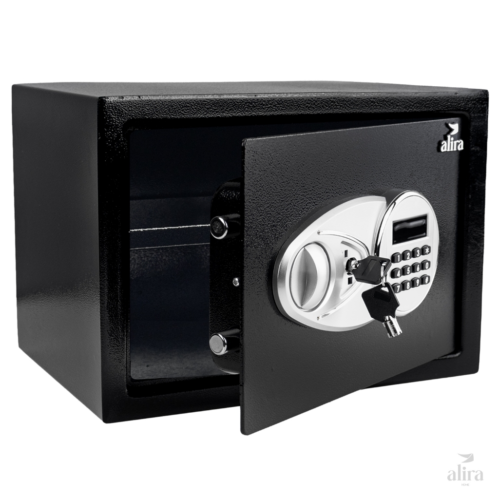 Cofre Digital Eletrônico Aço Senha E Chave 35x25x25 Alira Home MR-BX-007